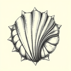 Engraving Shell Tattoo