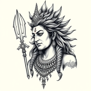 Engraving Shiva Tattoo