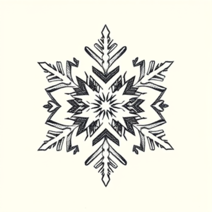 Engraving Snowflake Tattoo