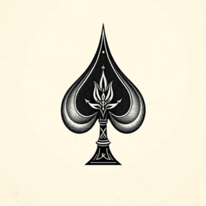 Engraving Spade Tattoo
