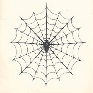 Engraving Spiderweb Tattoo