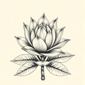 Engraving Succulent Tattoo