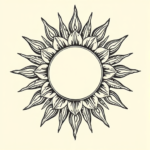 Engraving Sun Tattoo