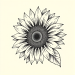 Engraving Sunflower Tattoo