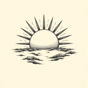 Engraving Sunrise Tattoo