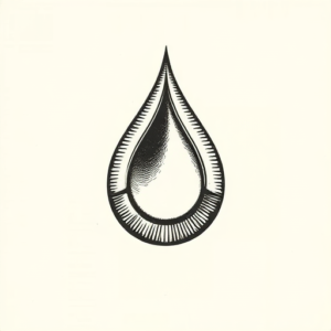 Engraving Teardrop Tattoo
