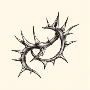Engraving Thorn Tattoo