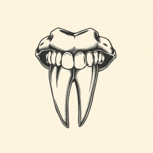 Engraving Tooth Tattoo