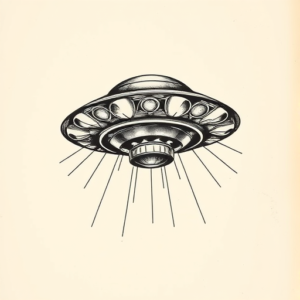 Engraving Ufo Tattoo