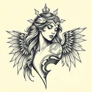 Engraving Valkyrie Tattoo