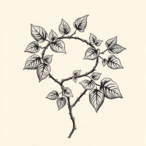 Engraving Vine Tattoo