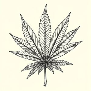 Engraving Weed Tattoo