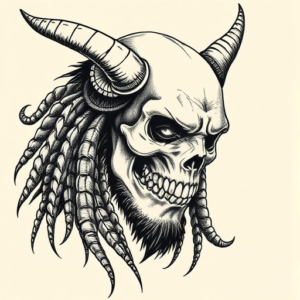 Engraving Wendigo Tattoo