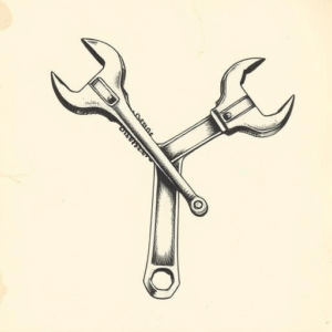 Engraving Wrench Tattoo