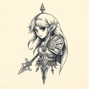 Engraving Zelda Tattoo