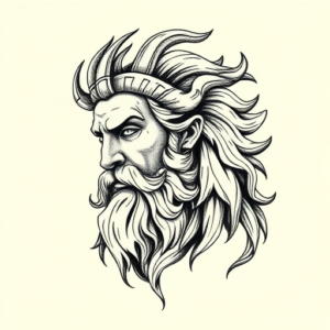 Engraving Zeus Tattoo
