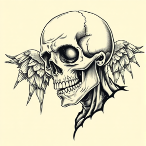 Engraving Zombie Tattoo