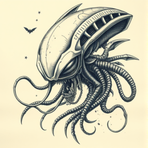 Fantasy Realism Alien Tattoo