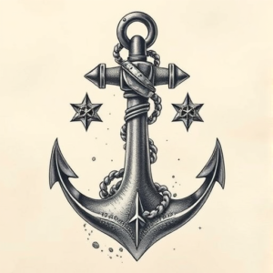 Fantasy Realism Anchor Tattoo