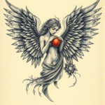 Fantasy Realism Angel Tattoo