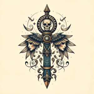 Fantasy Realism Ankh Tattoo