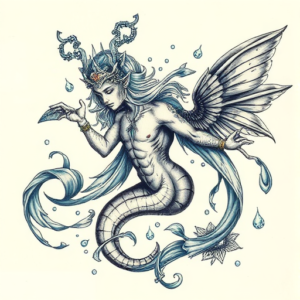 Fantasy Realism Aquarius Tattoo