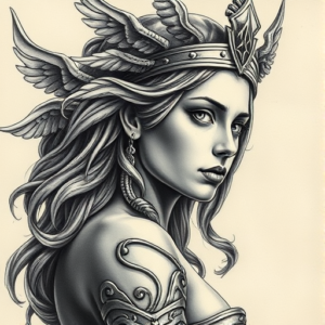 Fantasy Realism Athena Tattoo