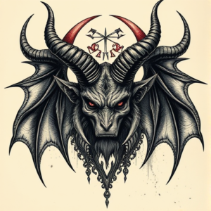 Fantasy Realism Baphomet Tattoo