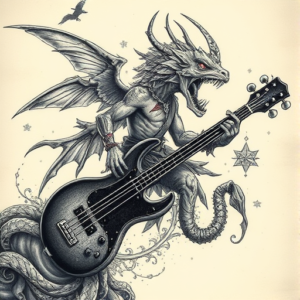 Fantasy Realism Bass Tattoo