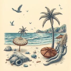 Fantasy Realism Beach Tattoo