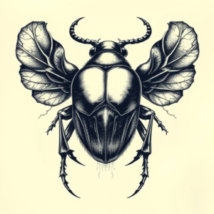 Fantasy Realism Beetle Tattoo