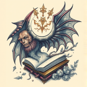 Fantasy Realism Book Tattoo