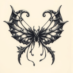 Fantasy Realism Bow Tattoo