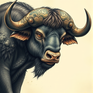Fantasy Realism Buffalo Tattoo