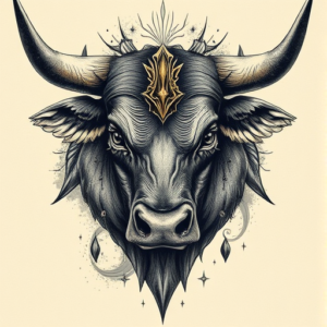 Fantasy Realism Bull Tattoo
