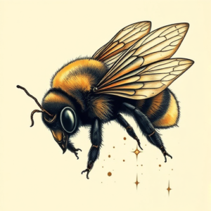Fantasy Realism Bumblebee Tattoo