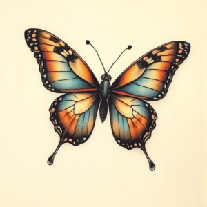 Fantasy Realism Butterfly Tattoo