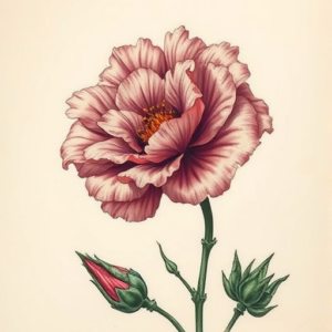 Fantasy Realism Carnation Tattoo