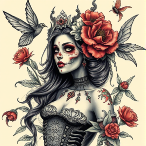 Fantasy Realism Catrina Tattoo