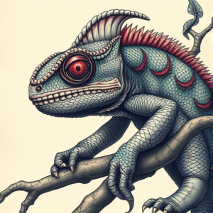 Fantasy Realism Chameleon Tattoo