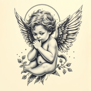 Fantasy Realism Cherub Tattoo