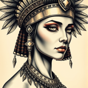 Fantasy Realism Cleopatra Tattoo