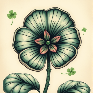 Fantasy Realism Clover Tattoo