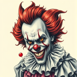 Fantasy Realism Clown Tattoo