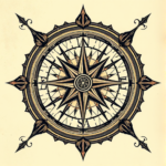 Fantasy Realism Compass Tattoo