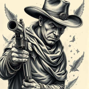Fantasy Realism Cowboy Tattoo