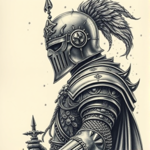 Fantasy Realism Crusader Tattoo