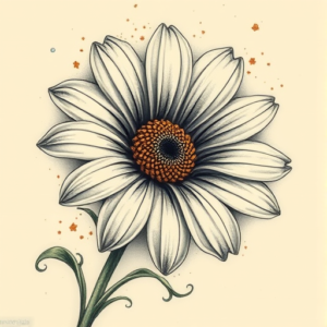 Fantasy Realism Daisy Tattoo