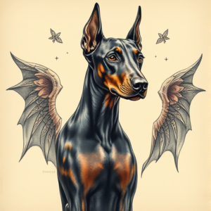 Fantasy Realism Doberman Tattoo