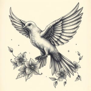 Fantasy Realism Dove Tattoo